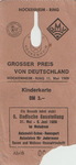 Ticket for Hockenheimring, 11/05/1969