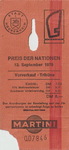 Ticket for Hockenheimring, 13/09/1970