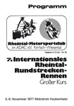 Programme cover of Hockenheimring, 06/11/1977