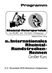 Programme cover of Hockenheimring, 05/11/1978