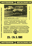 Programme cover of Hockenheimring, 24/05/1981
