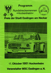 Programme cover of Hockenheimring, 17/10/1981