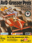 Programme cover of Hockenheimring, 08/08/1982