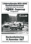 Programme cover of Hockenheimring, 14/11/1987