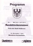 Programme cover of Hockenheimring, 16/11/1991