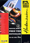 Programme cover of Hockenheimring, 25/07/1993