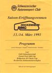 Programme cover of Hockenheimring, 14/03/1993