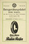 Programme cover of Hohe Wurzel Hill Climb, 30/08/1925