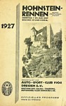 Programme cover of Hohnstein Hill Climb, 29/05/1927