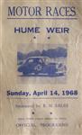 Programme cover of Hume Weir, 14/04/1968
