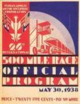 Programme cover of Indianapolis Motor Speedway, 30/05/1938