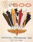 Programme cover of Indianapolis Motor Speedway, 30/05/1958