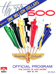 Programme cover of Indianapolis Motor Speedway, 29/05/1971