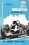 Programme cover of Ingliston Circuit, 06/10/1968