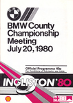 Programme cover of Ingliston Circuit, 20/07/1980