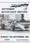 Programme cover of Ingliston Circuit, 12/09/1982