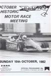 Programme cover of Ingliston Circuit, 10/10/1982