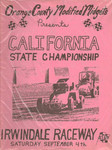 Programme cover of San Gabriel Valley Speedway, 04/09/1975