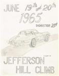 Programme cover of Jefferson Hill Climb, 20/06/1965