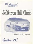 Programme cover of Jefferson Hill Climb, 04/06/1967
