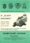 Programme cover of Karviná, 30/08/1987
