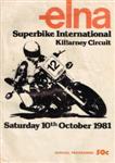 Programme cover of Killarney, 10/10/1981