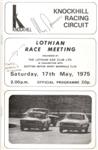 Programme cover of Knockhill Racing Circuit, 17/05/1975