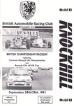 Programme cover of Knockhill Racing Circuit, 28/09/1991