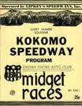 Programme cover of Kokomo Speedway, 29/05/1961