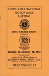 Programme cover of James McNeillie Circuit, 26/11/1961
