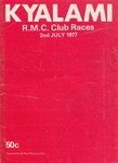 Programme cover of Kyalami Grand Prix Circuit, 02/07/1977