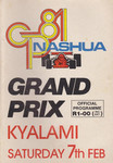 Programme cover of Kyalami Grand Prix Circuit, 07/02/1981