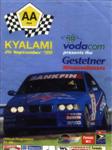 Programme cover of Kyalami Grand Prix Circuit, 26/09/1998