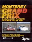 Programme cover of Laguna Seca Raceway, 11/10/1981