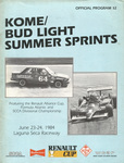 Programme cover of Laguna Seca Raceway, 24/06/1984