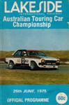 Programme cover of Lakeside International Raceway, 29/06/1975