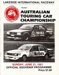 Programme cover of Lakeside International Raceway, 21/06/1981