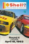 Programme cover of Lakeside International Raceway, 18/04/1993