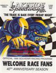 Programme cover of Lakeside Speedway (Wolcott Drive), 07/04/1995