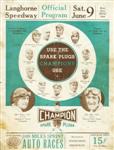 Programme cover of Langhorne Speedway, 09/06/1934