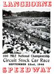 Programme cover of Langhorne Speedway, 22/09/1946