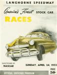 Programme cover of Langhorne Speedway, 24/04/1955