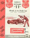 Programme cover of Langhorne Speedway, 11/09/1955