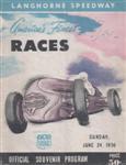 Programme cover of Langhorne Speedway, 24/06/1956