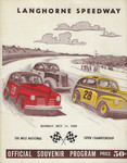 Programme cover of Langhorne Speedway, 11/10/1959