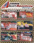Programme cover of Lebanon Valley Speedway, 24/07/2003