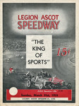 Programme cover of Legion Ascot Speedway, 31/03/1935