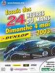 Programme cover of Circuit de la Sarthe, 04/05/2003