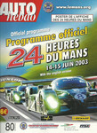 Programme cover of Circuit de la Sarthe, 15/06/2003