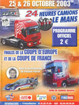 Programme cover of Bugatti Circuit, 26/10/2003